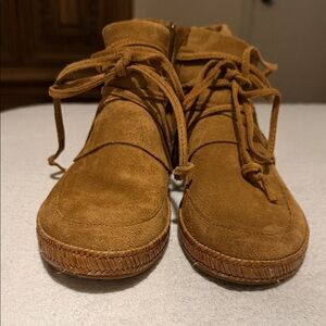 UGG  Reid Tan Suede Ankle Booties